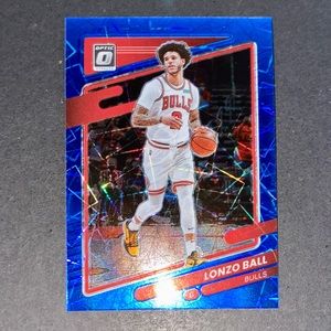 Lonzo Ball Panini Blue Velocity Prizm Holo - 2022 Donruss Optic #114